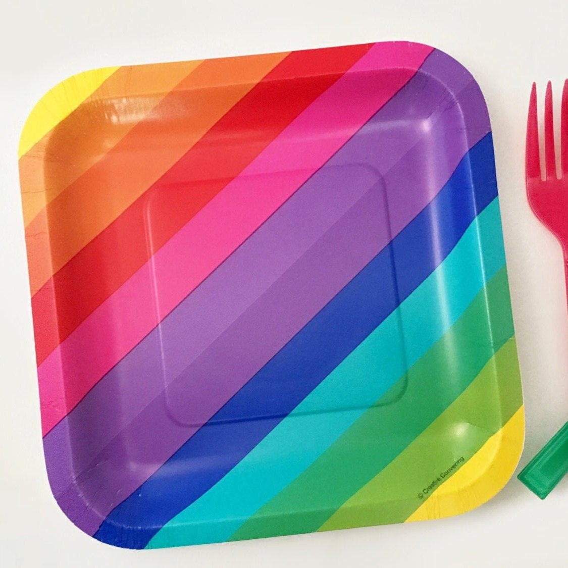 7&quot; Rainbow Plates - Stesha Party