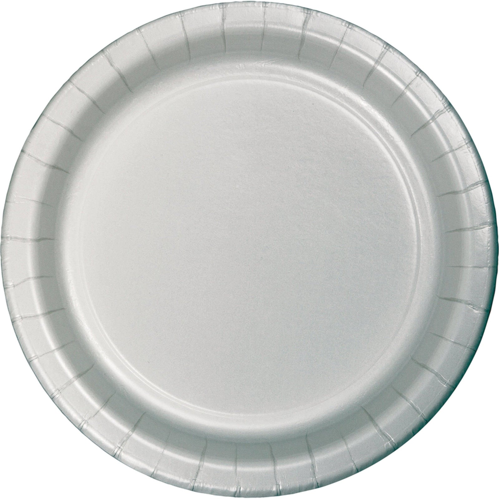 7" Silver Paper Plates - Stesha Party