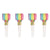 8 Rainbow Party Blowouts with Gold Foil Accents - Stesha Party