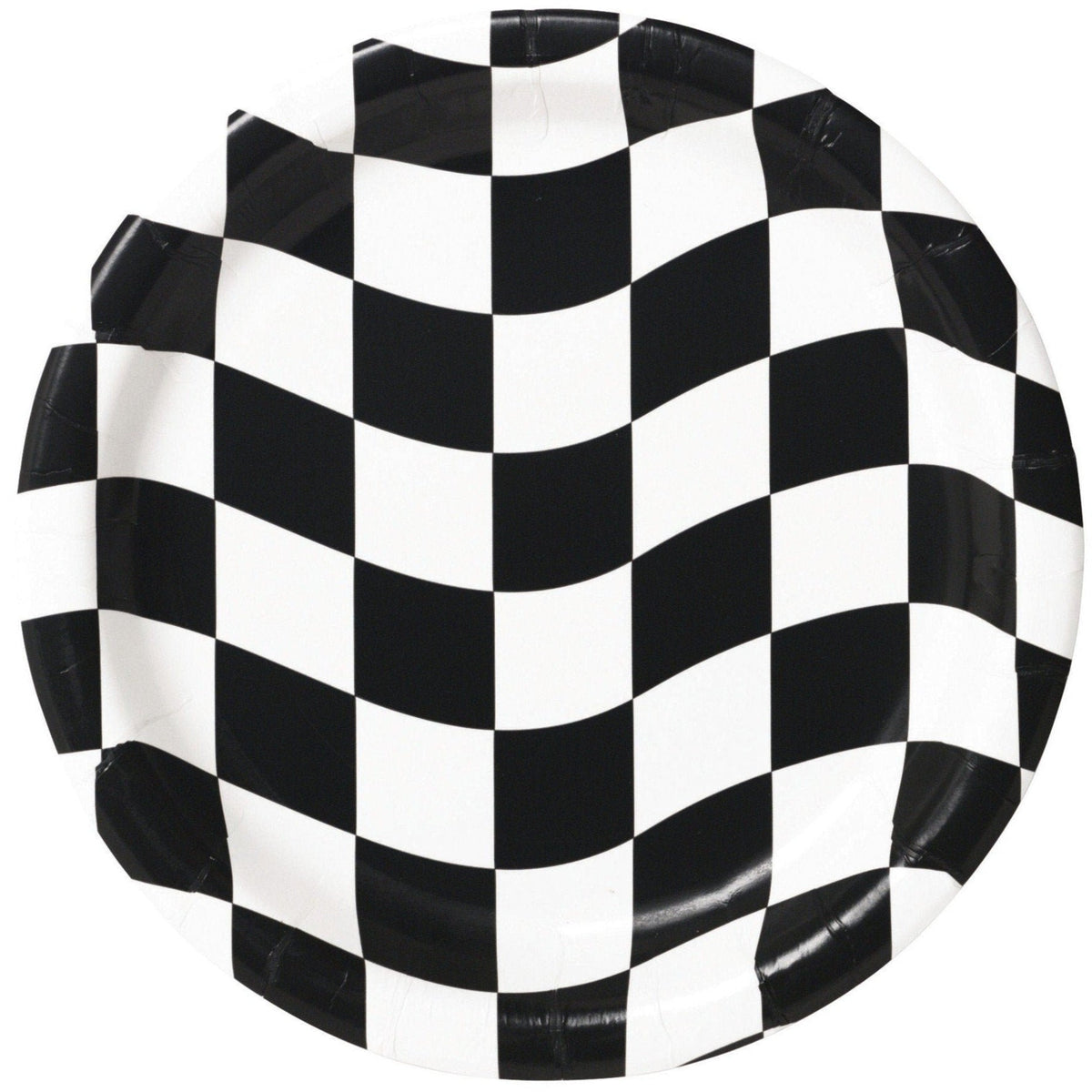 9&quot; Black &amp; White Checkered Plates - Stesha Party