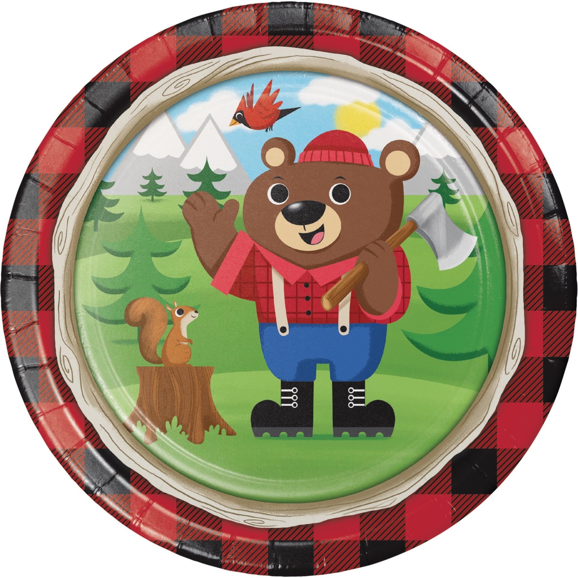 9" Buffalo Plaid Plates - Stesha Party