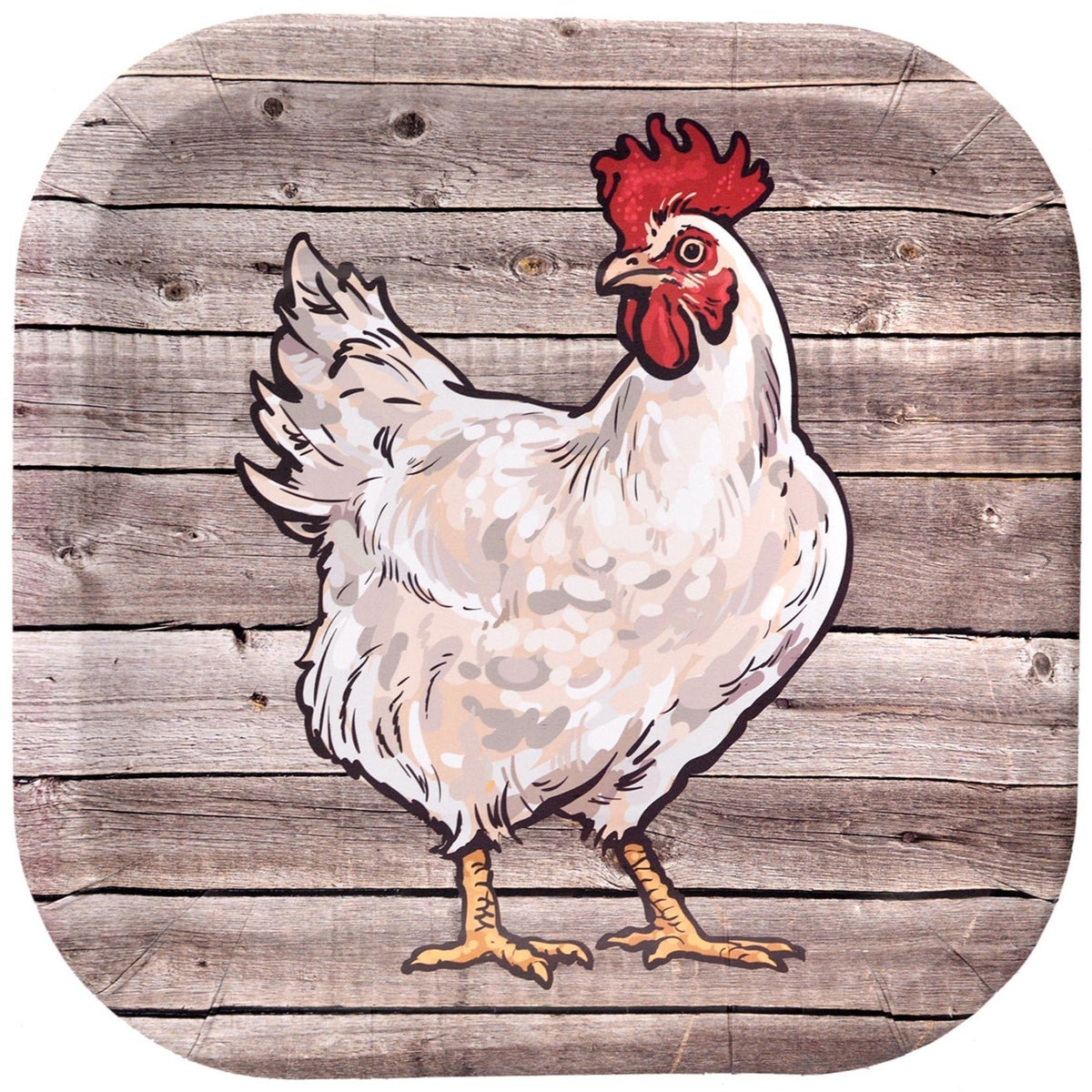 9&quot; Chicken Party Plates - Stesha Party