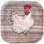 9" Chicken Party Plates - Stesha Party