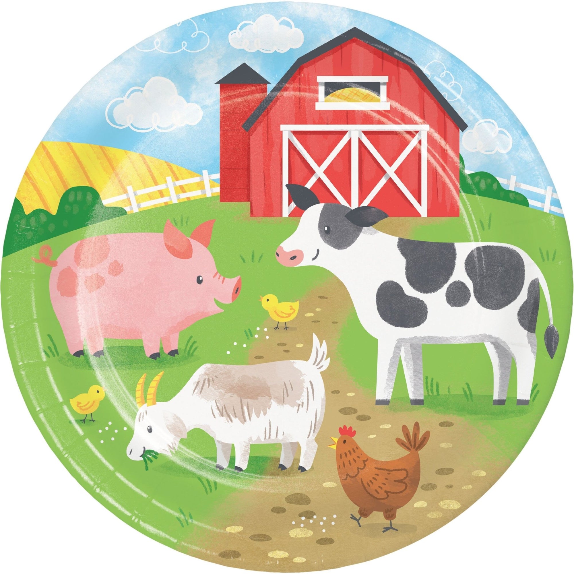 9" Farm Party Plates - Stesha Party