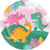 9" Girl Dinosaur Party Plates - Stesha Party