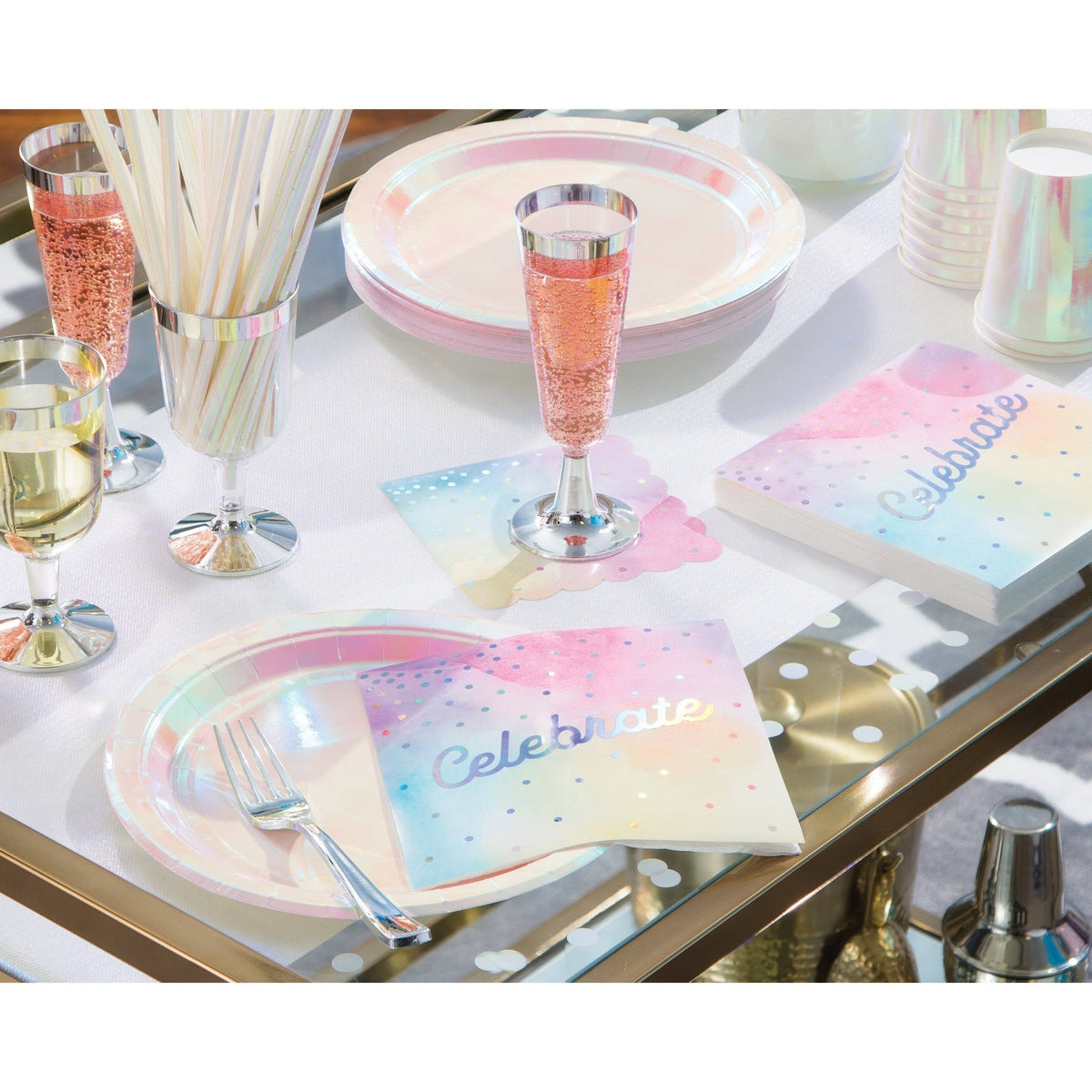 9&quot; Iridescent Party Plates - Stesha Party