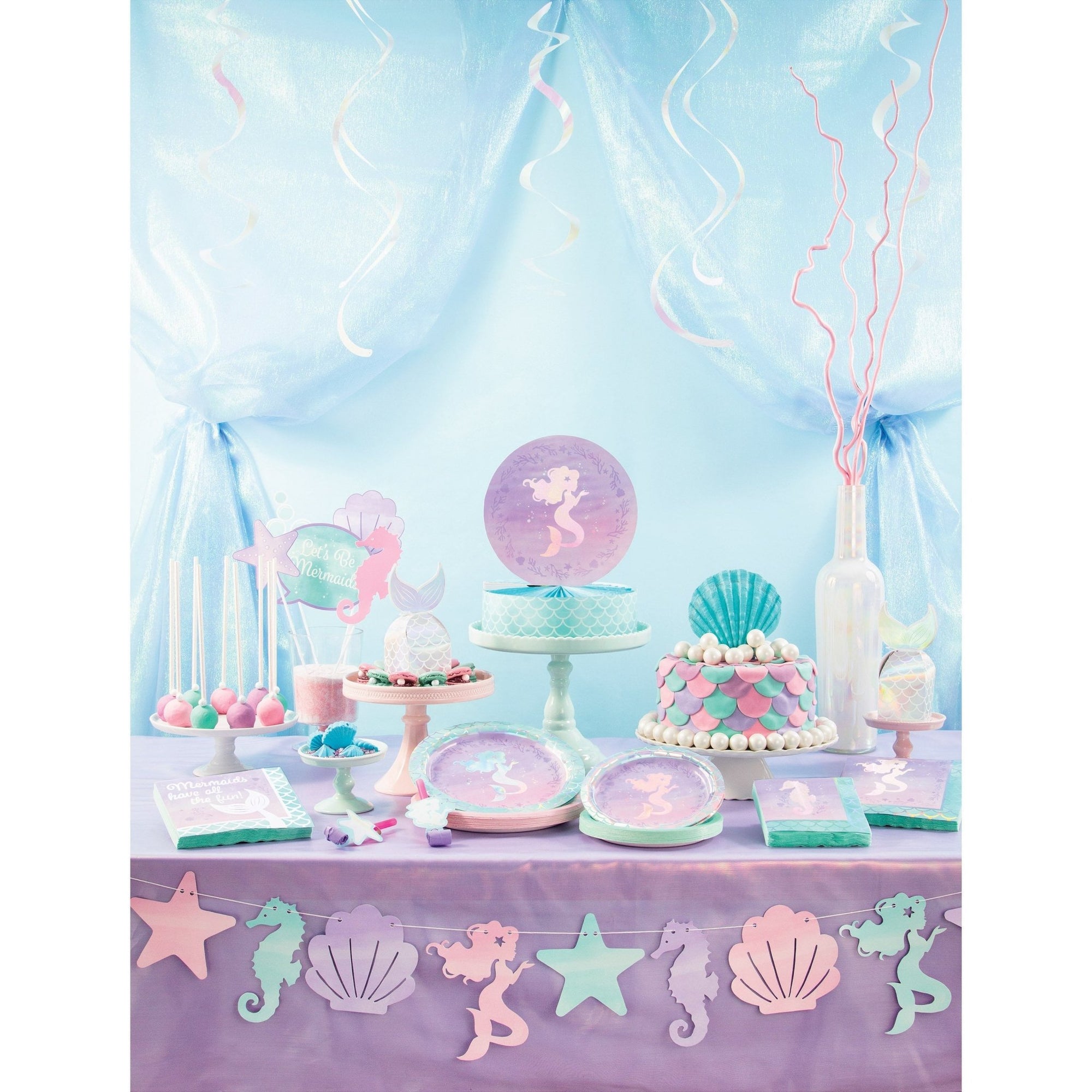 9" Mermaid Party Plates - Stesha Party