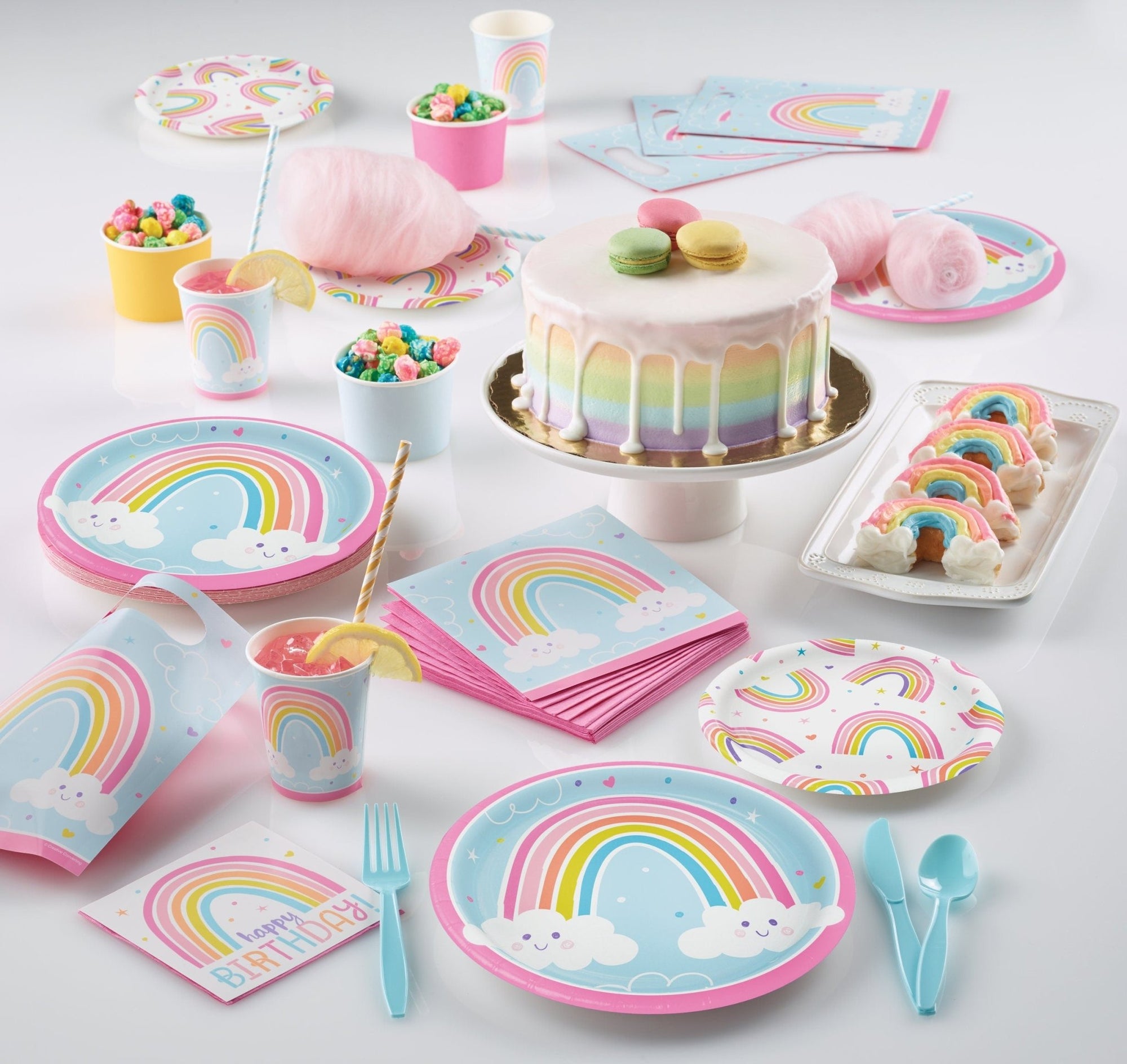 9" Pastel Rainbow Plates - Stesha Party