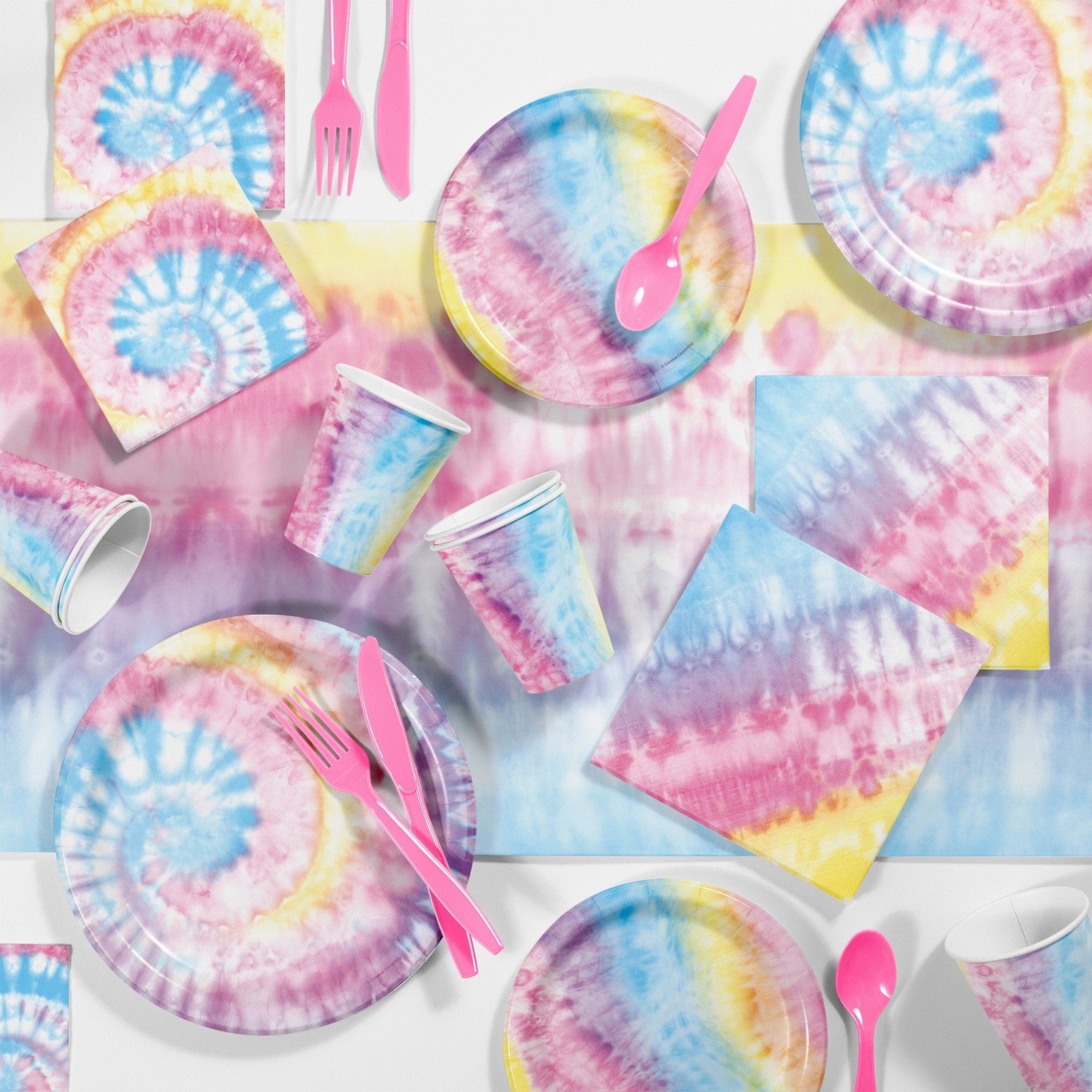 9" Pastel Tie Dye Plates - Stesha Party