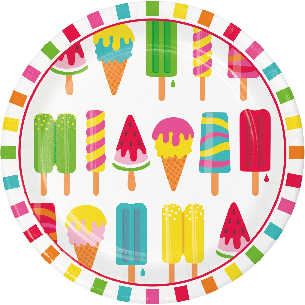 9&quot; Popsicle Party Plates 8ct - Stesha Party