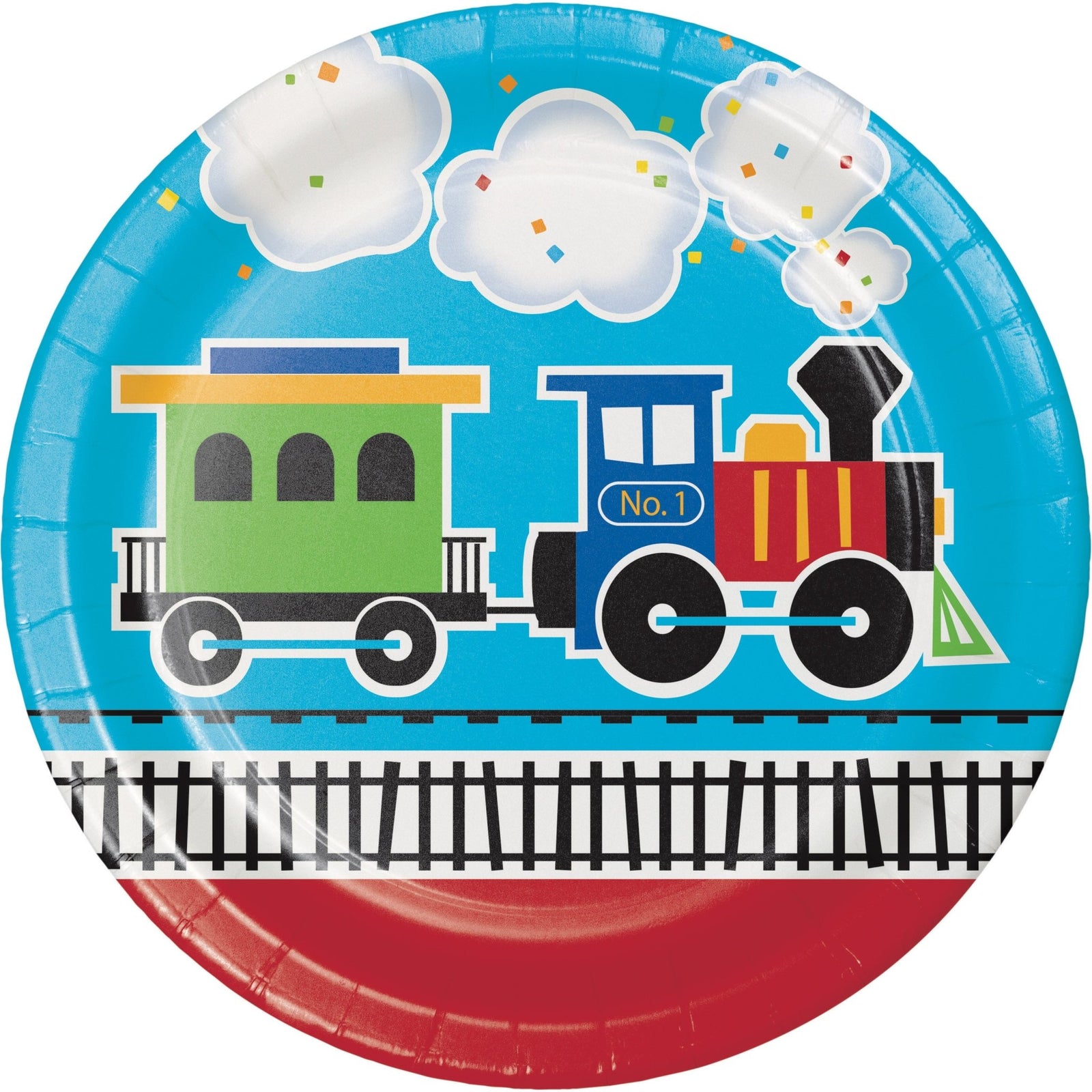 9" Train Party Plates - Stesha Party