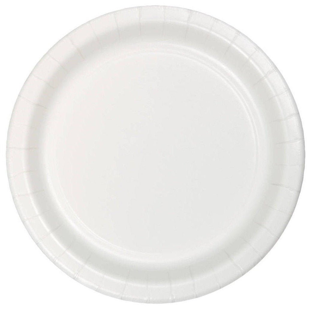 9" White Party Plates - Stesha Party