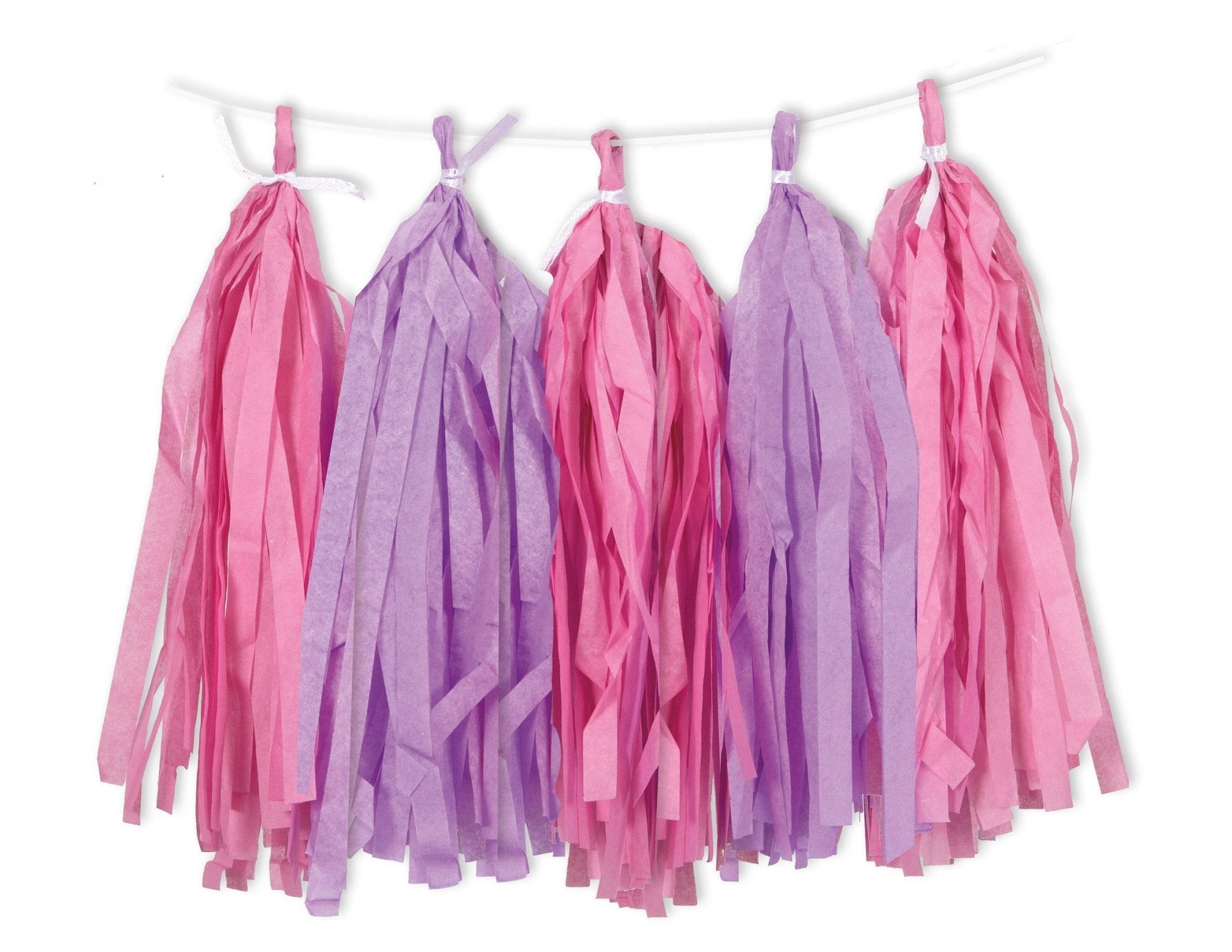 9ft Pink and Purple Tissue Garland - Stesha Party - 1st birthday girl,  banner garland, birthday