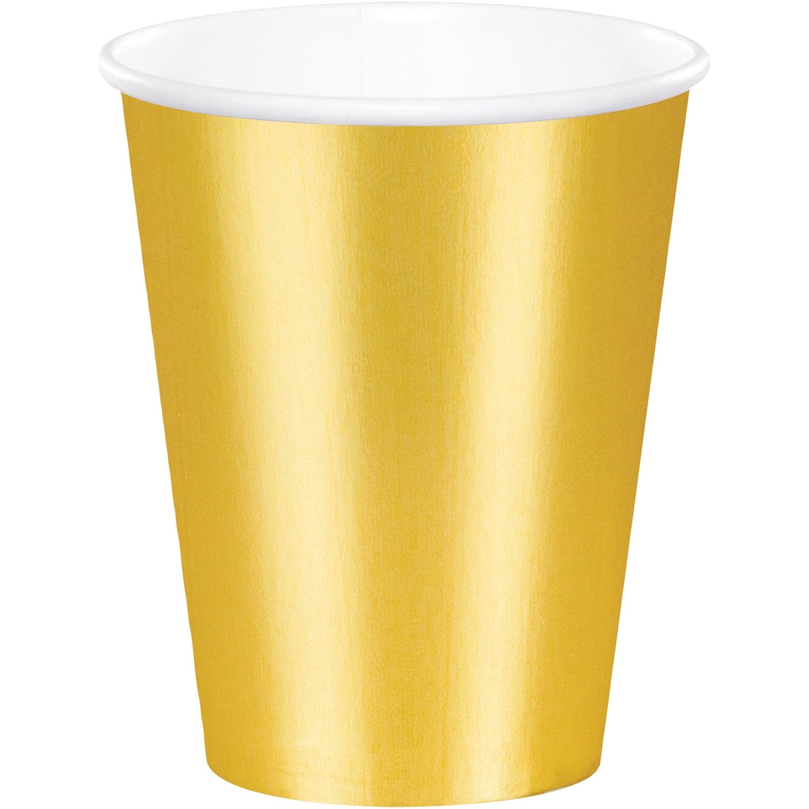 9oz Gold Foil Paper Cups - Stesha Party