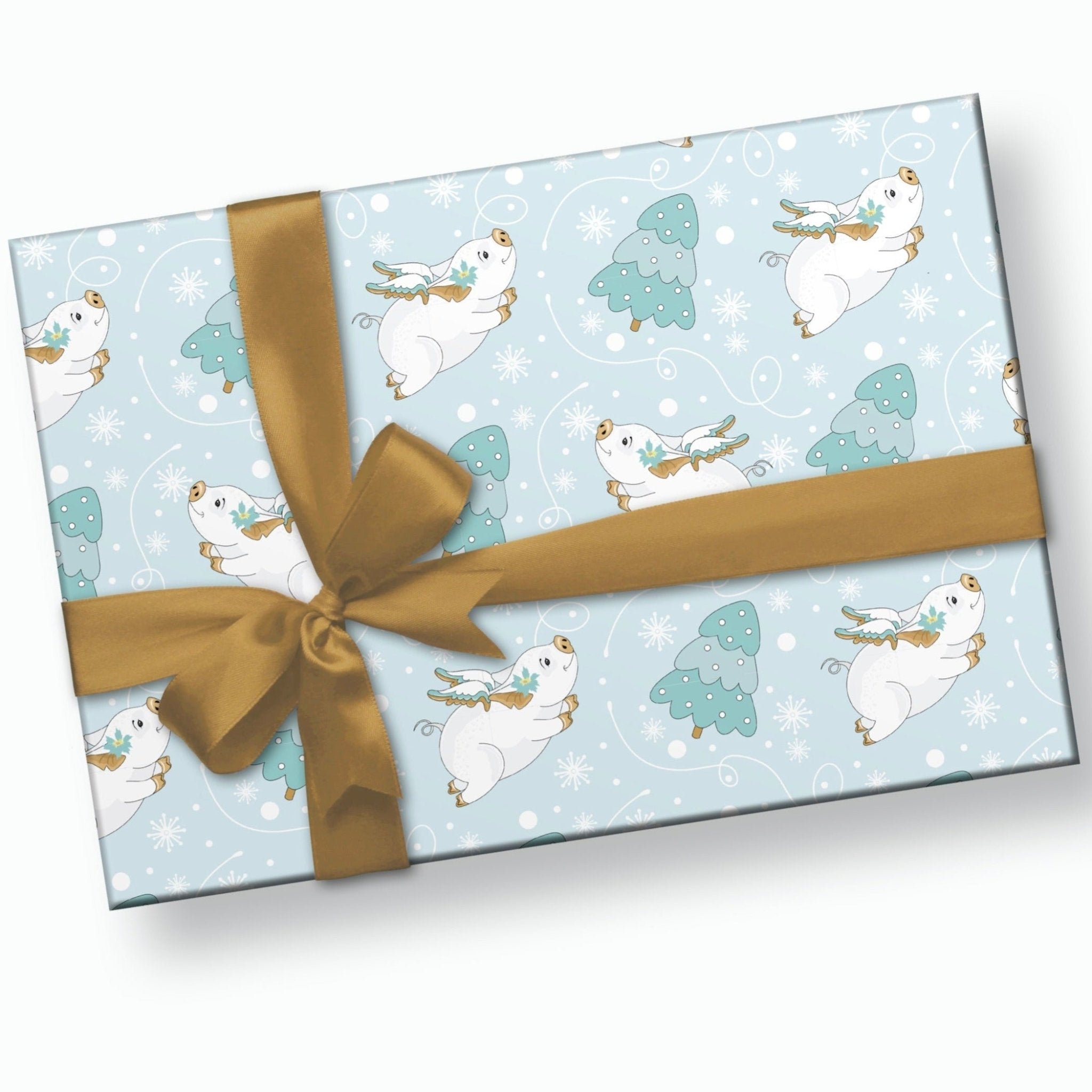Baby Shower Wrapping Paper for New Baby Girls - Cute Elephants Whales Birds  G