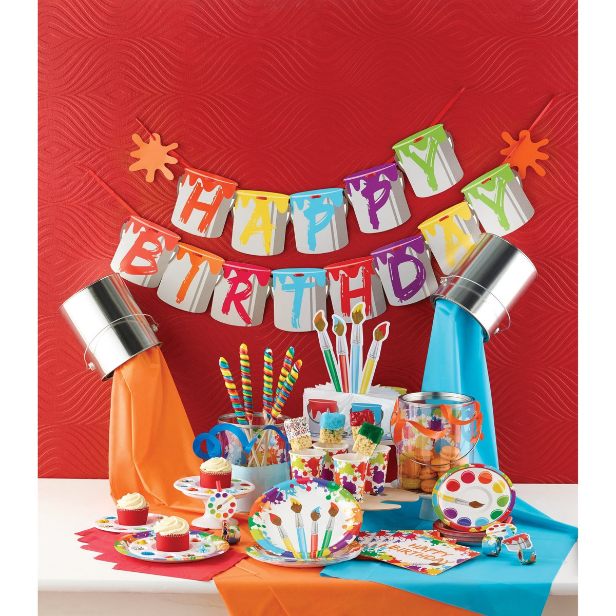 Art &quot;Happy Birthday&quot; Party Banner - Stesha Party