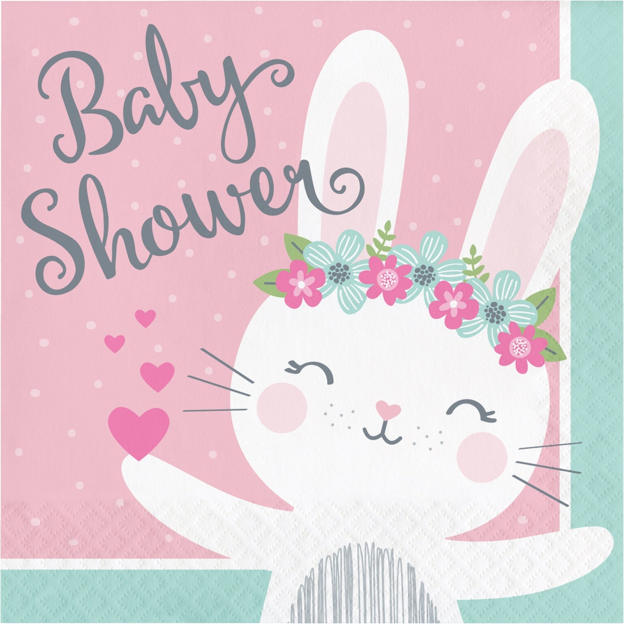 Baby Shower Bunny Napkins - Stesha Party