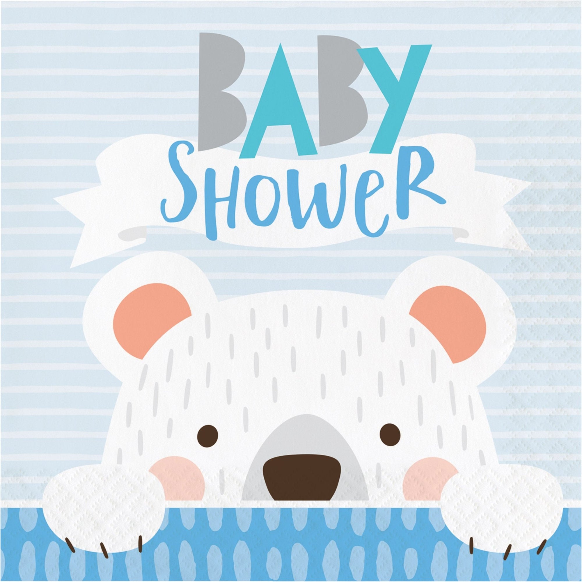 Baby Shower Polar Bear Napkins - Stesha Party