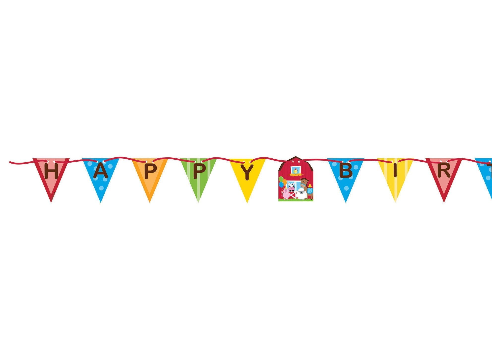 Barnyard "Happy Birthday" Banner - Stesha Party