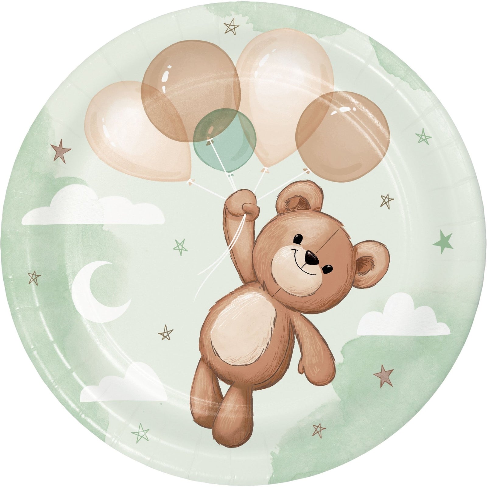 Bear Baby Shower Plates - Stesha Party