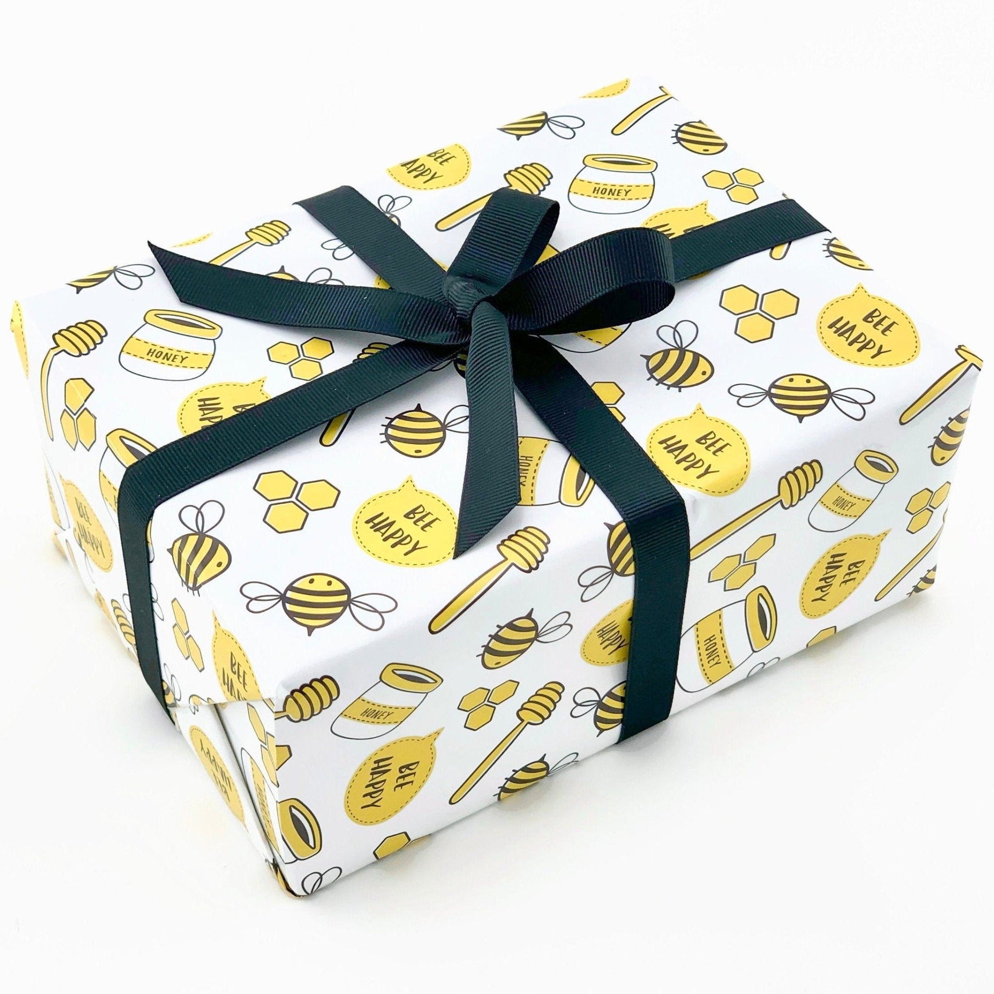  Yellow Bee Gift Wrapping Paper,Happy Bee Day Kraft Wrapping  Paper 6 Folded Sheets Honey Bee Jar Art Paper for Bee Lover Baby Showers  Birthday Christmas Kids Girls Boys Gift Wrap Paper,28