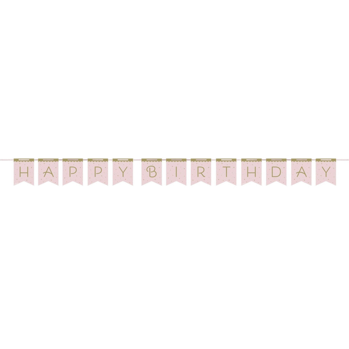 Birthday Light Pink and Gold Banner - Stesha Party