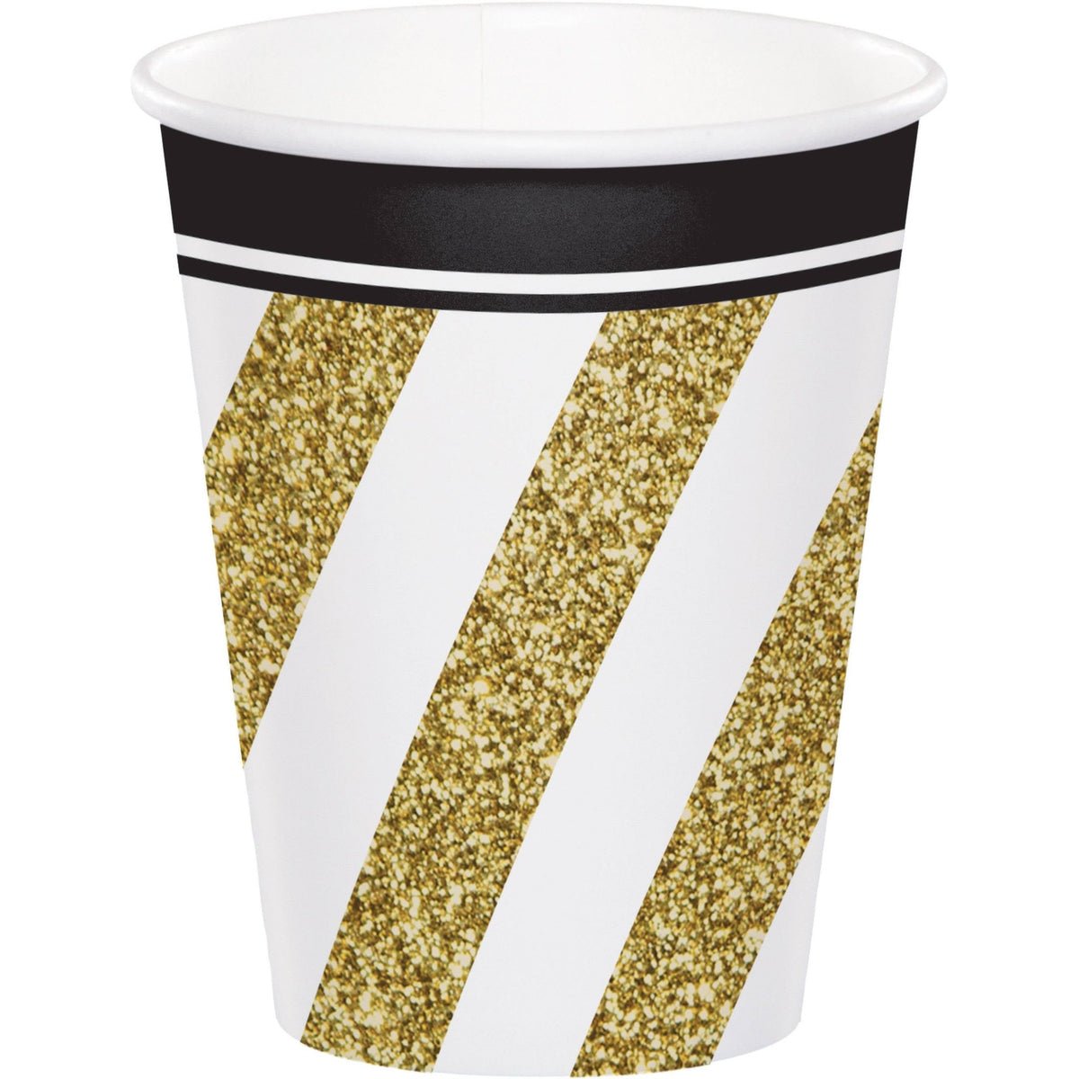 Black &amp; Gold Party Cups - Stesha Party