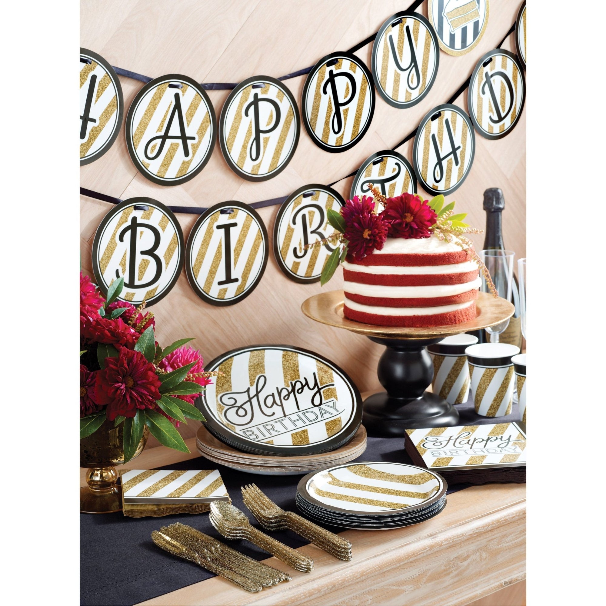 Black & Gold Party Cups - Stesha Party