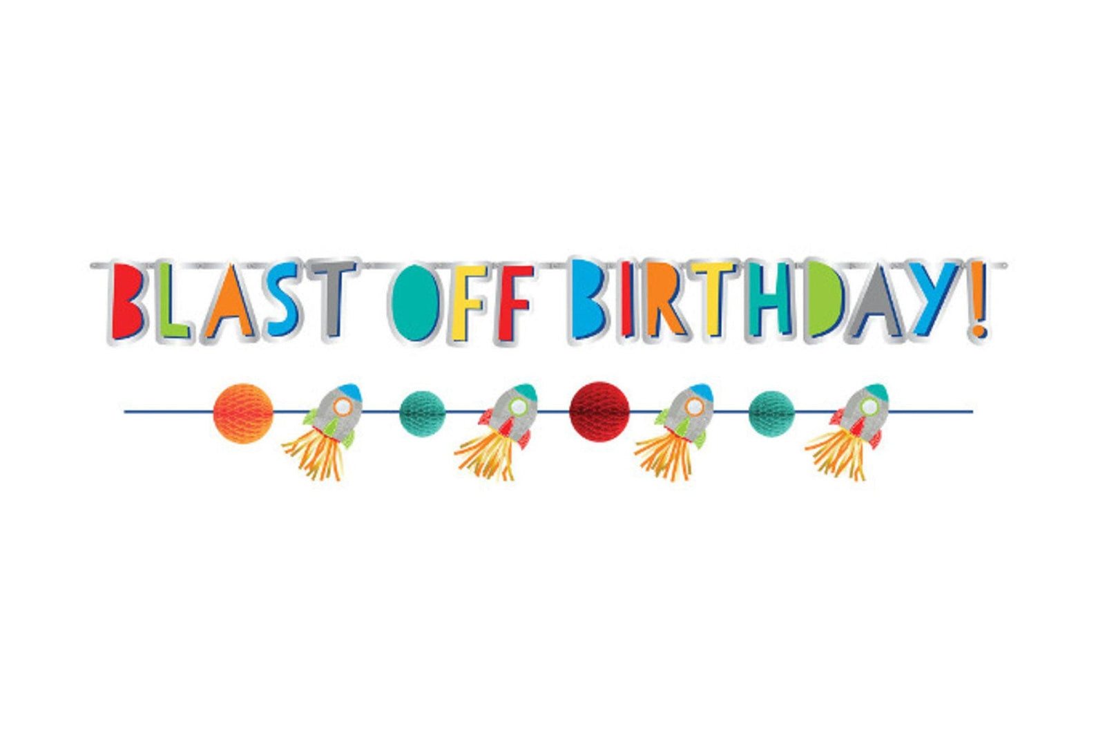 Blast Off Birthday Banner - Stesha Party