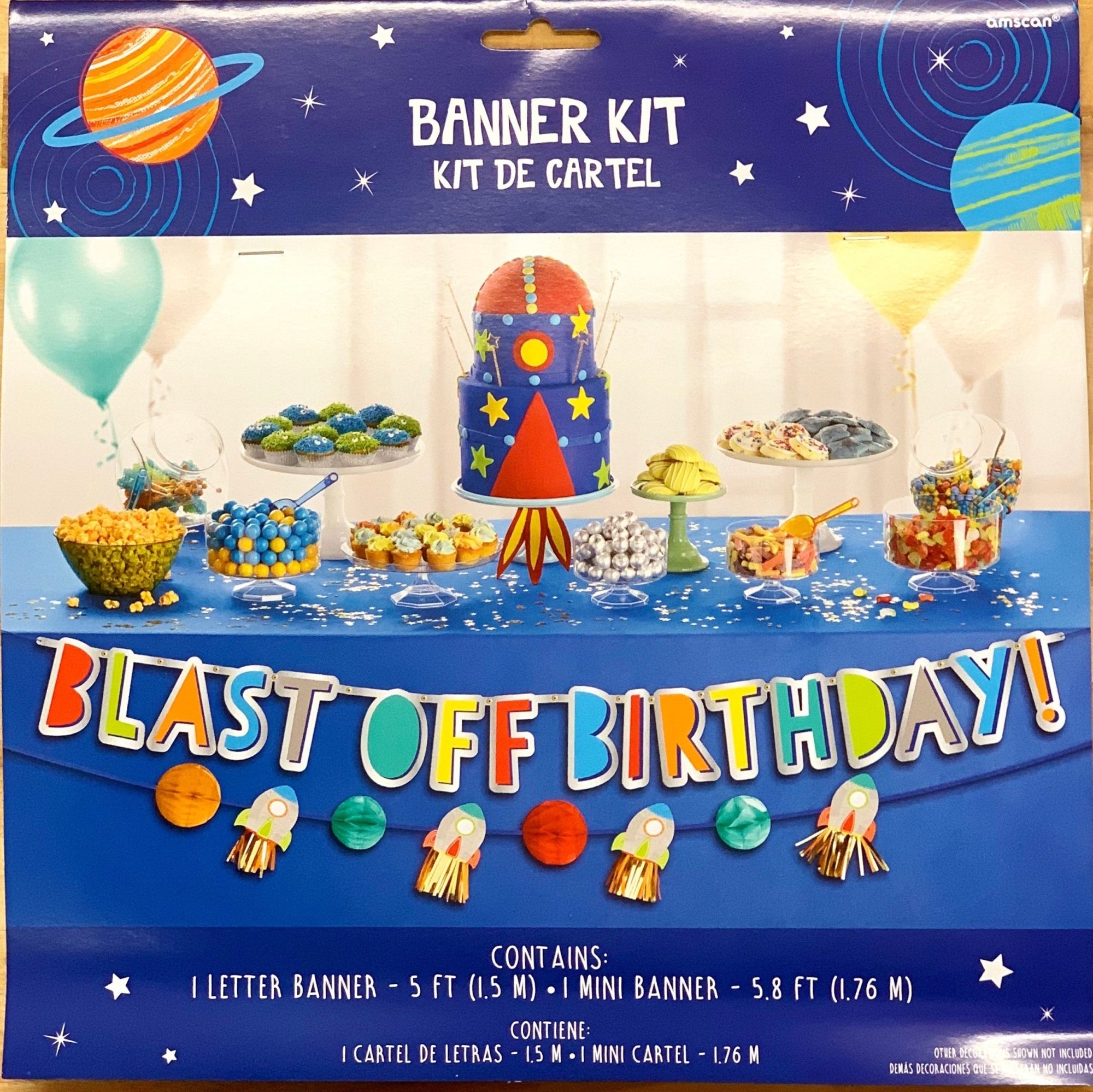 Blast Off Birthday Banner - Stesha Party