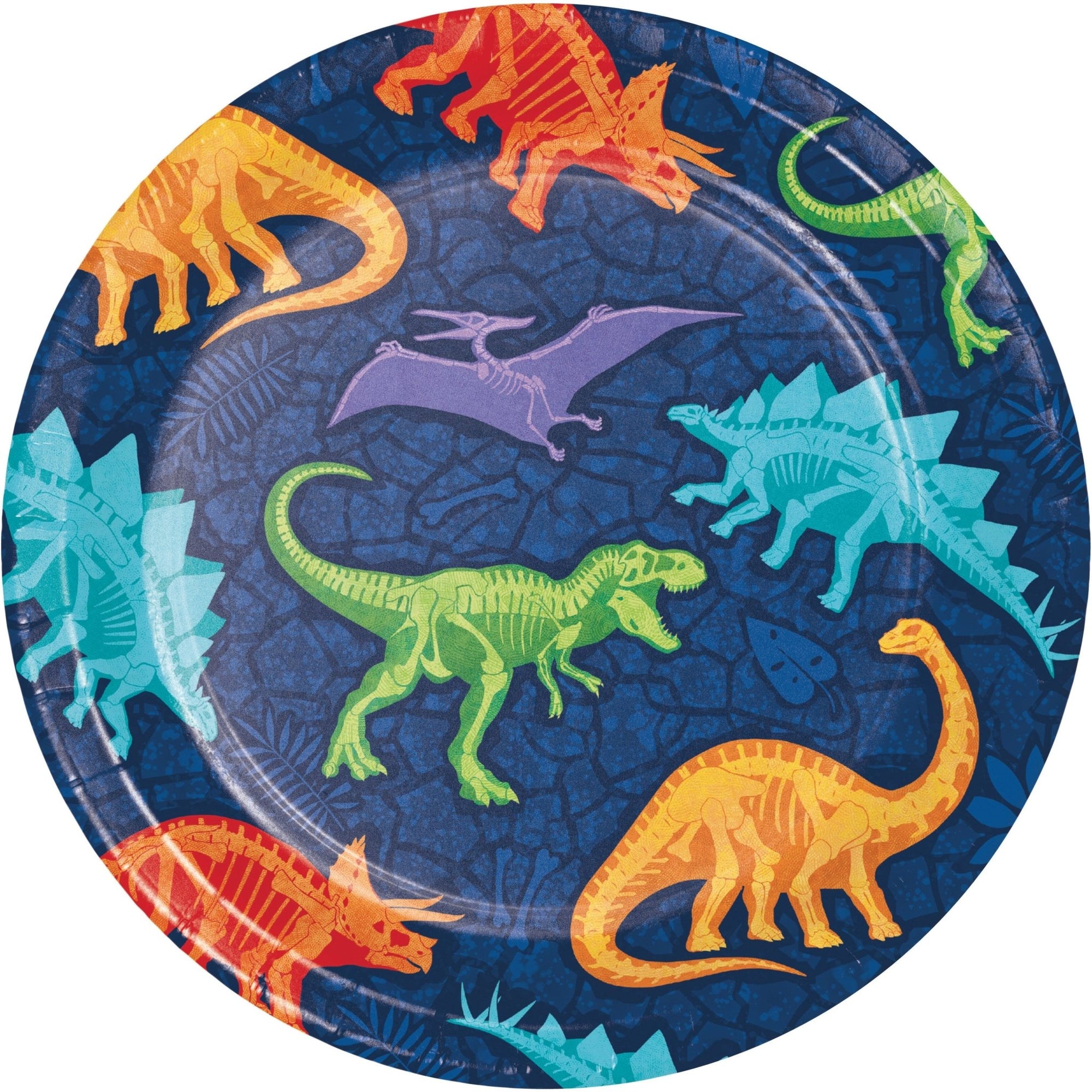 Blue Dinosaur Cake Plates - Stesha Party