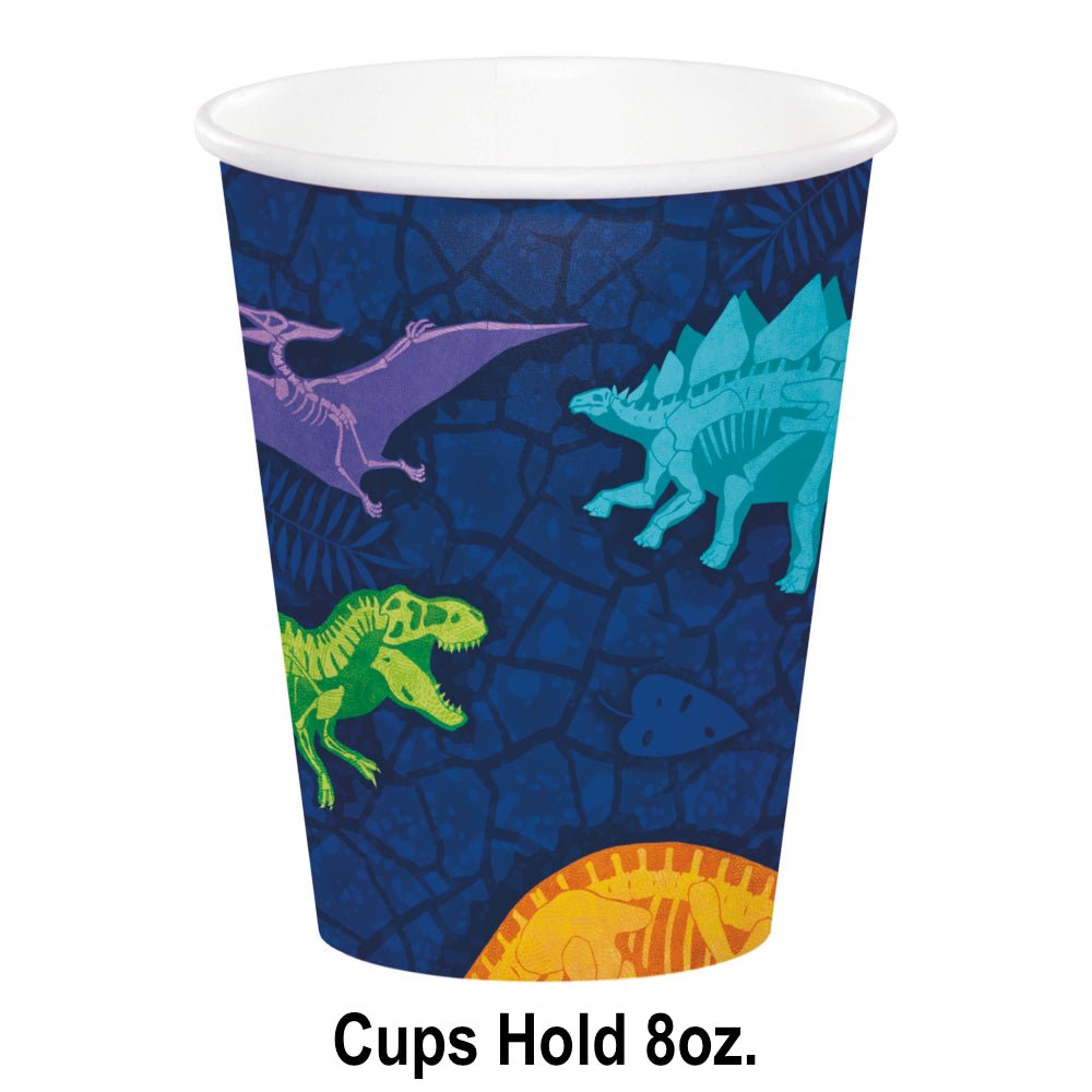 Blue Dinosaur Party Cups - Stesha Party