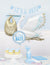 Blue & Gold "It's A Boy!" 62" Stork Balloon - Stesha Party