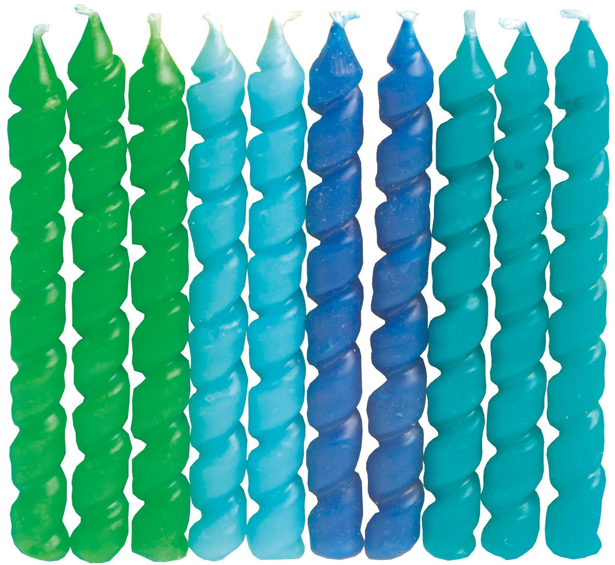 Blue &amp; Green Spiral Party Candles - Stesha Party