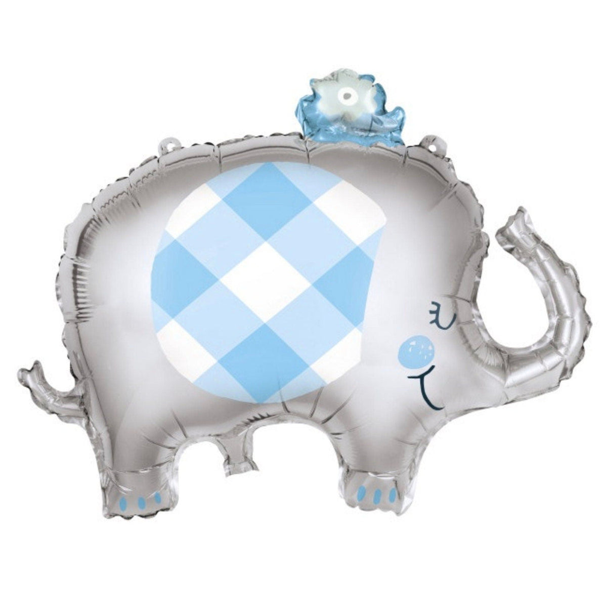 Blue &amp; Silver Elephant Balloon - Stesha Party