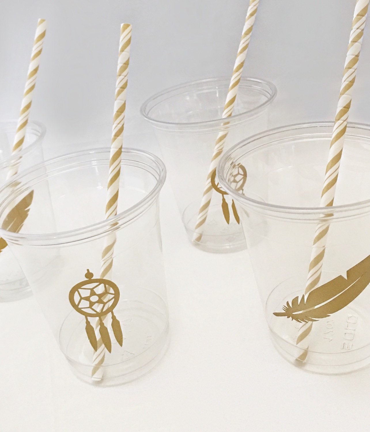 Boho Dream Catcher and Feather Party Cups - Stesha Party