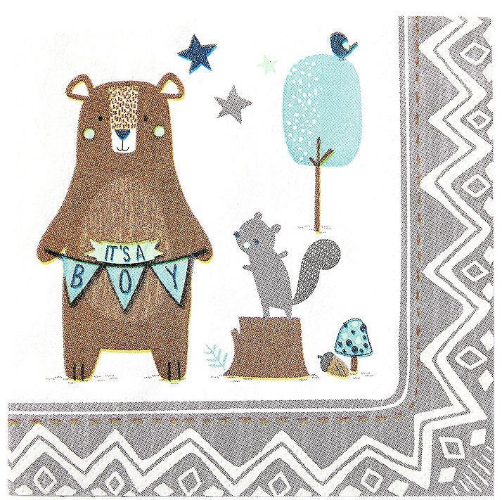 Boy Woodland Napkins - Stesha Party