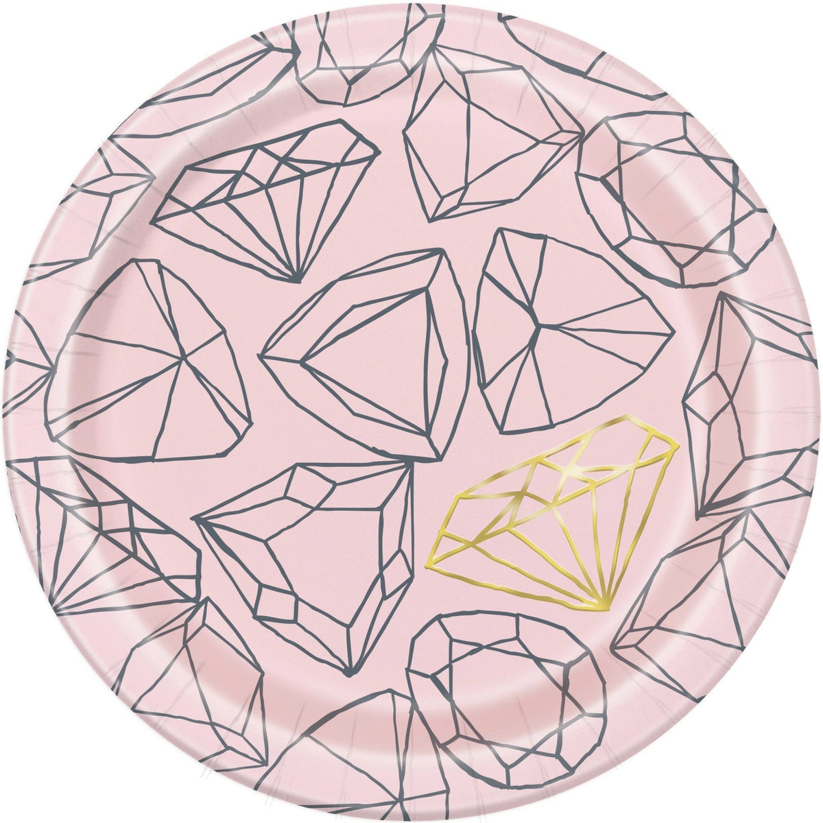 Bridal Shower Diamond Pattern Plates - Stesha Party