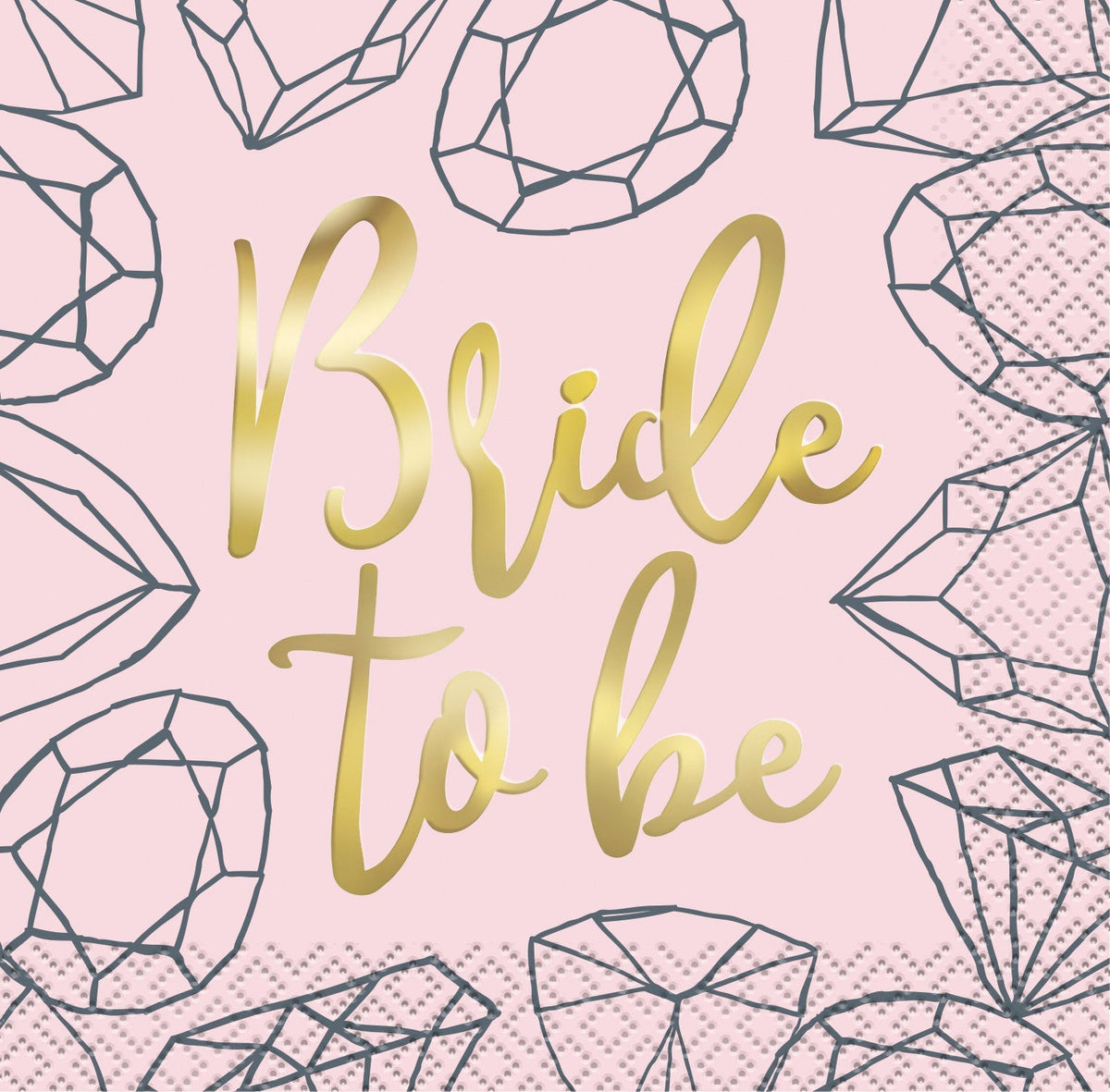 &quot;Bride to Be&quot; Diamond Napkins - Stesha Party