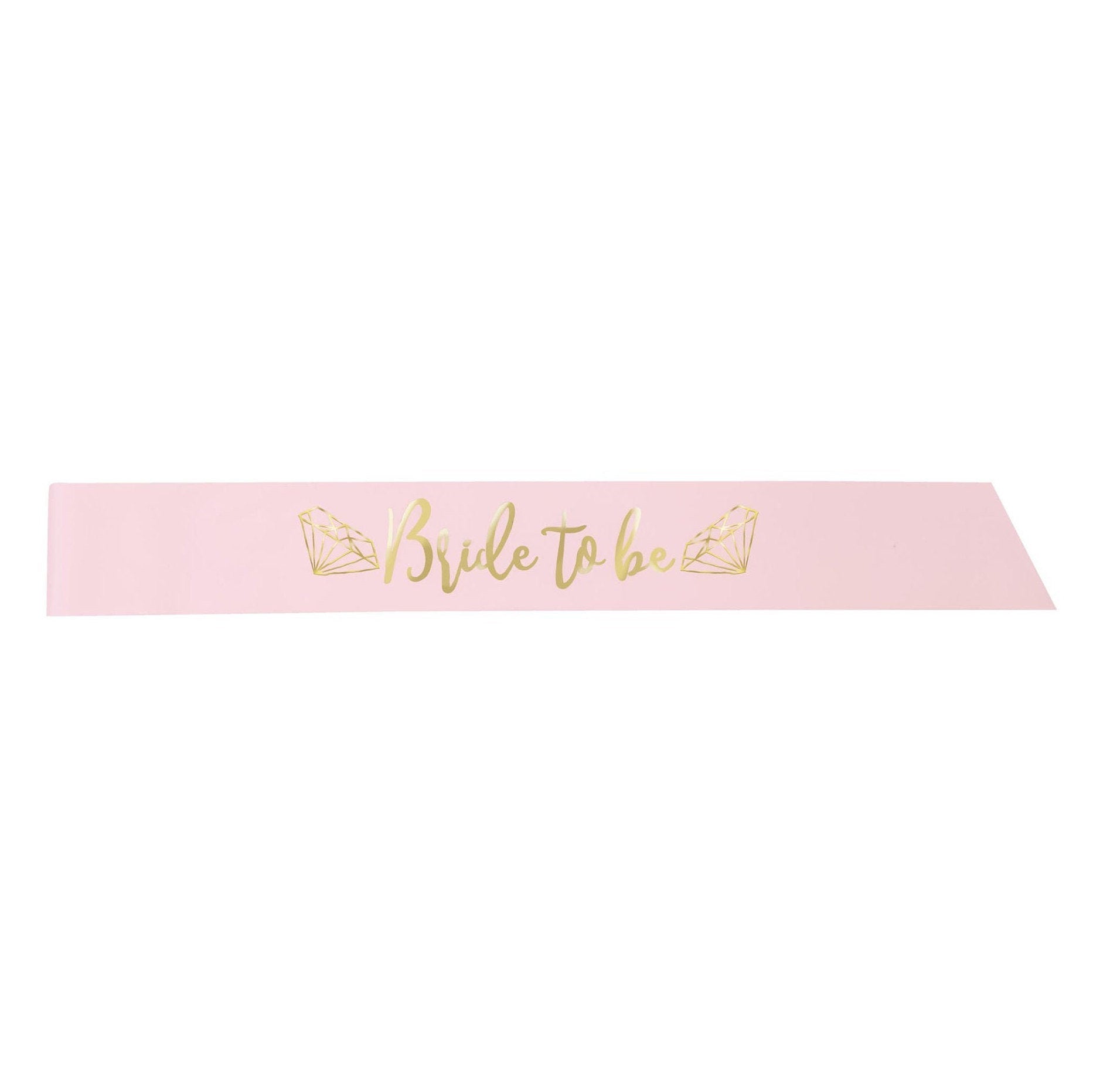 Bride Bachelorette Party Sash - Blush Pink & Rose Gold Satin