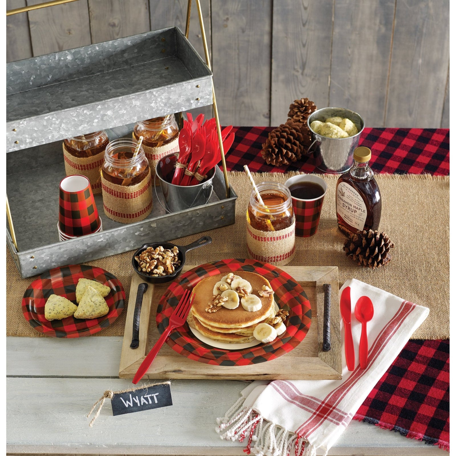 Buffalo Plaid Beverage Napkins - Stesha Party