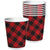 Buffalo Plaid Coffee Cups with Lids - Stesha Party