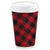 Buffalo Plaid Coffee Cups with Lids - Stesha Party