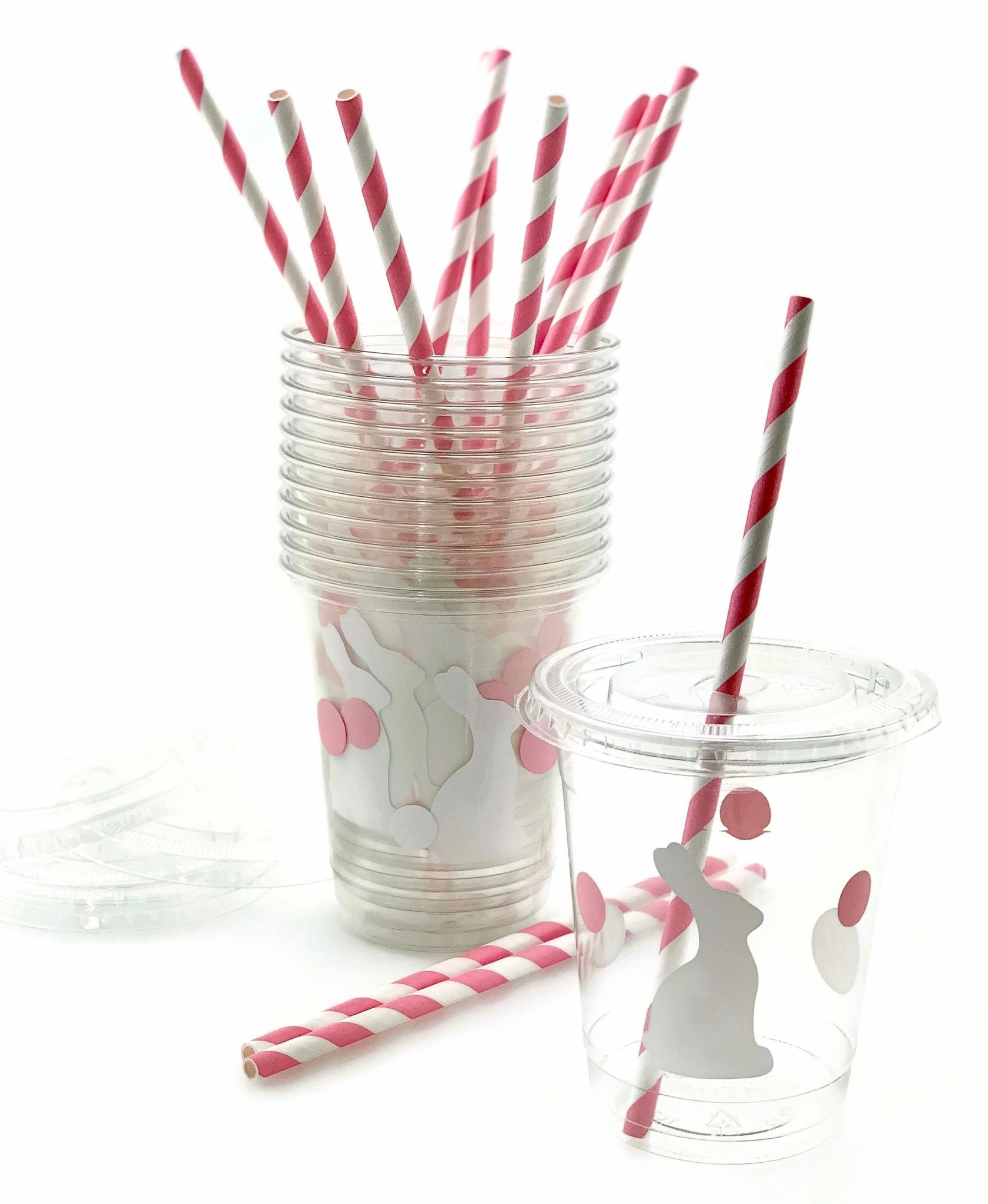 Pink & Red Valentines Day Conversation Heart Party Cups - Stesha