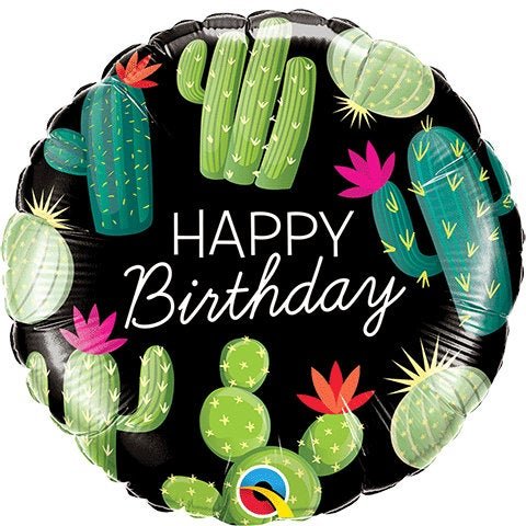 Cactus "Happy Birthday" Balloon - Stesha Party