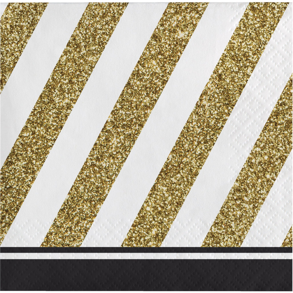 Cake Black &amp; Gold Napkins - Stesha Party