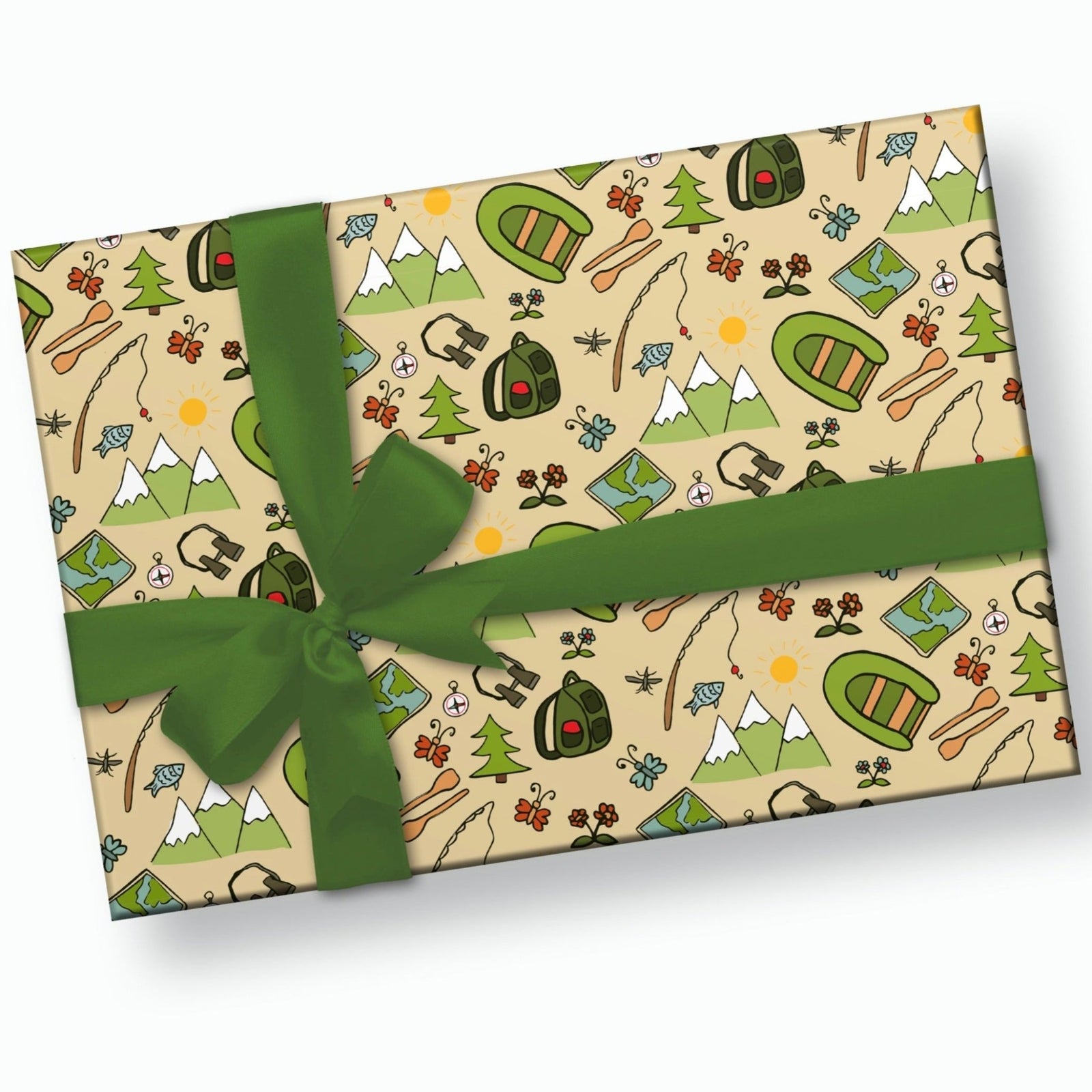 Camping Themed Gift Wrap - Stesha Party