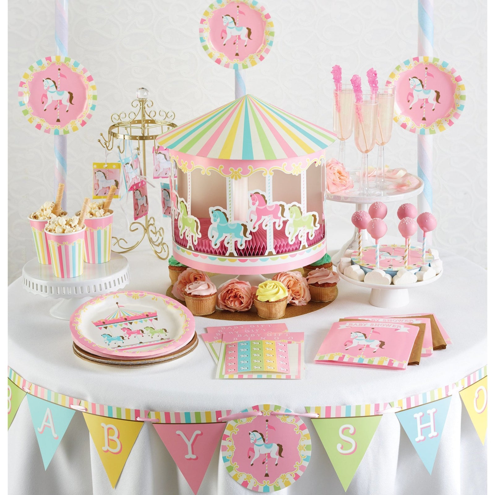 Carousel Birthday Party Favors | Carnival Party Favor | Girl Party Favor | Cupcake Mix sold | Pink Carousel | Carousel Favor Box