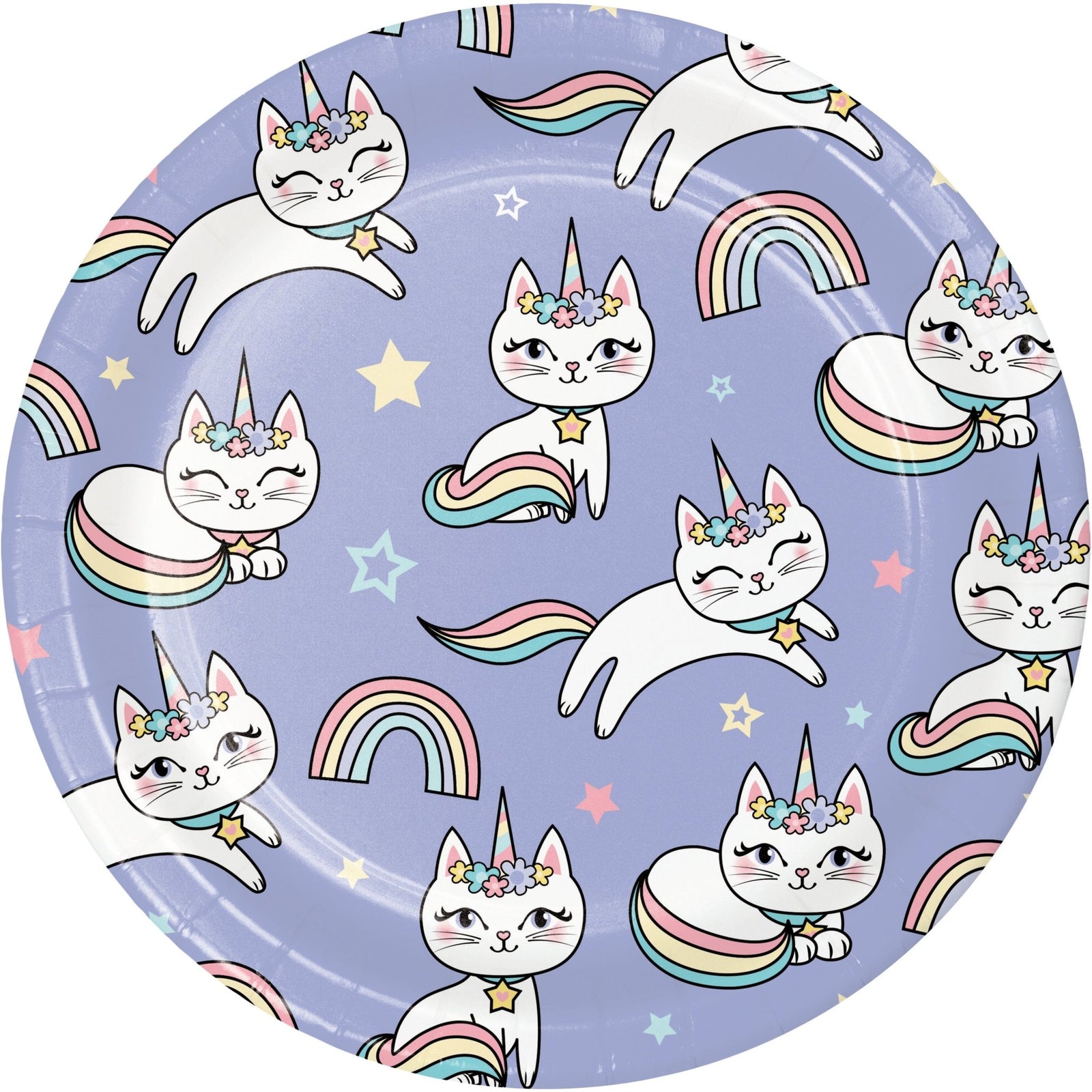 Cat Rainbow Themed Party Plates - Stesha Party