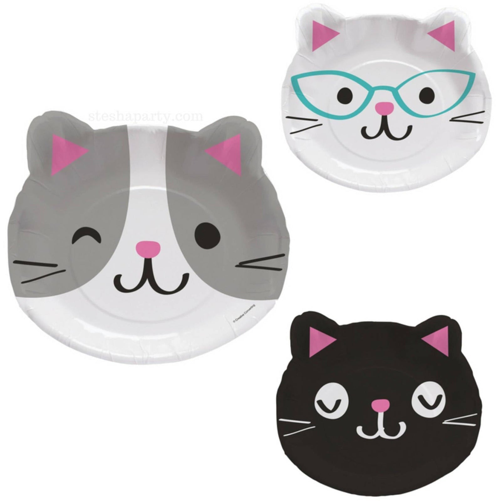 Cat Shaped Plates - Stesha Party